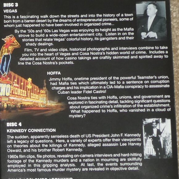 La Cosa Nostra Mafia: An Expose 5 DVD Box Set Complete Metal Case Collectible - Picture 15 of 16